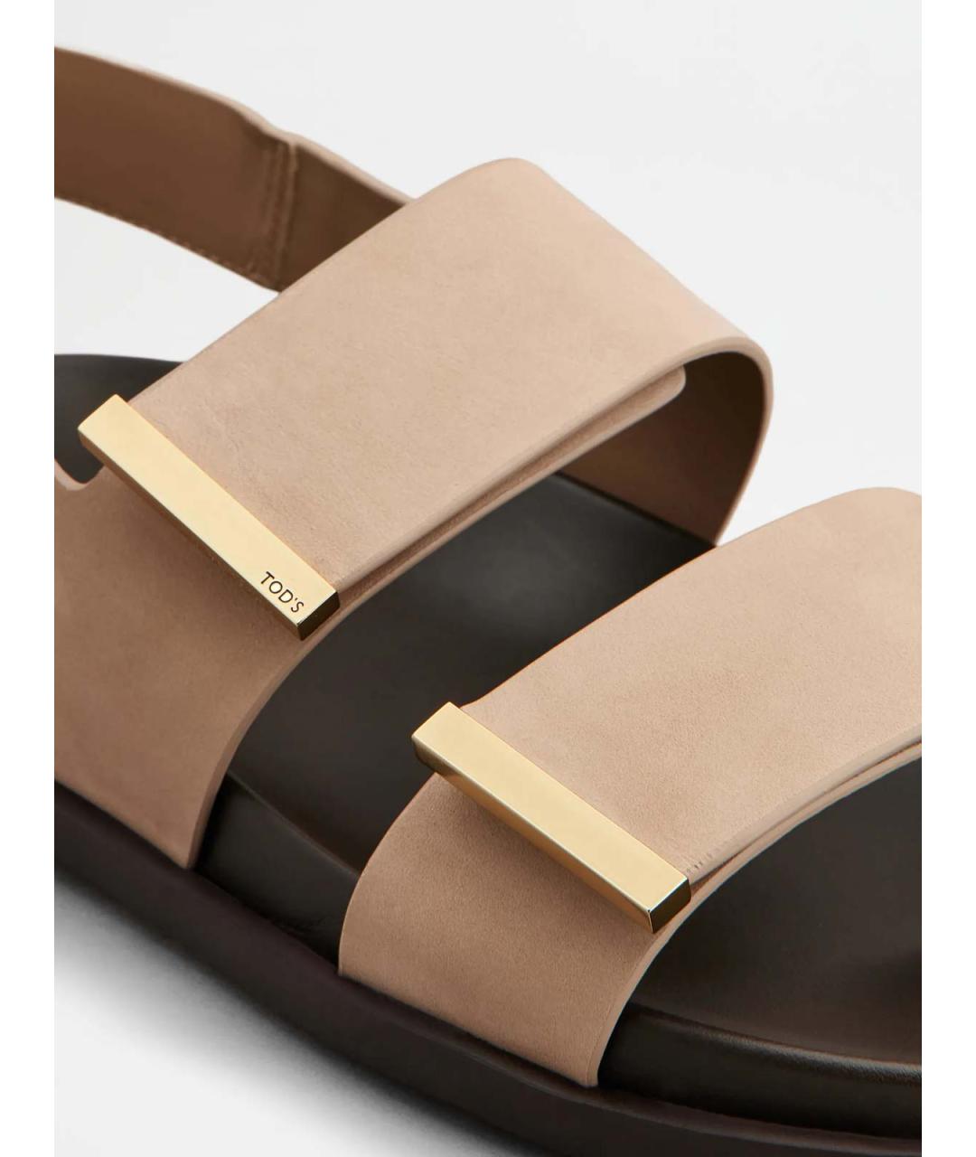 TOD'S Розовые кожаные сандалии, фото 5