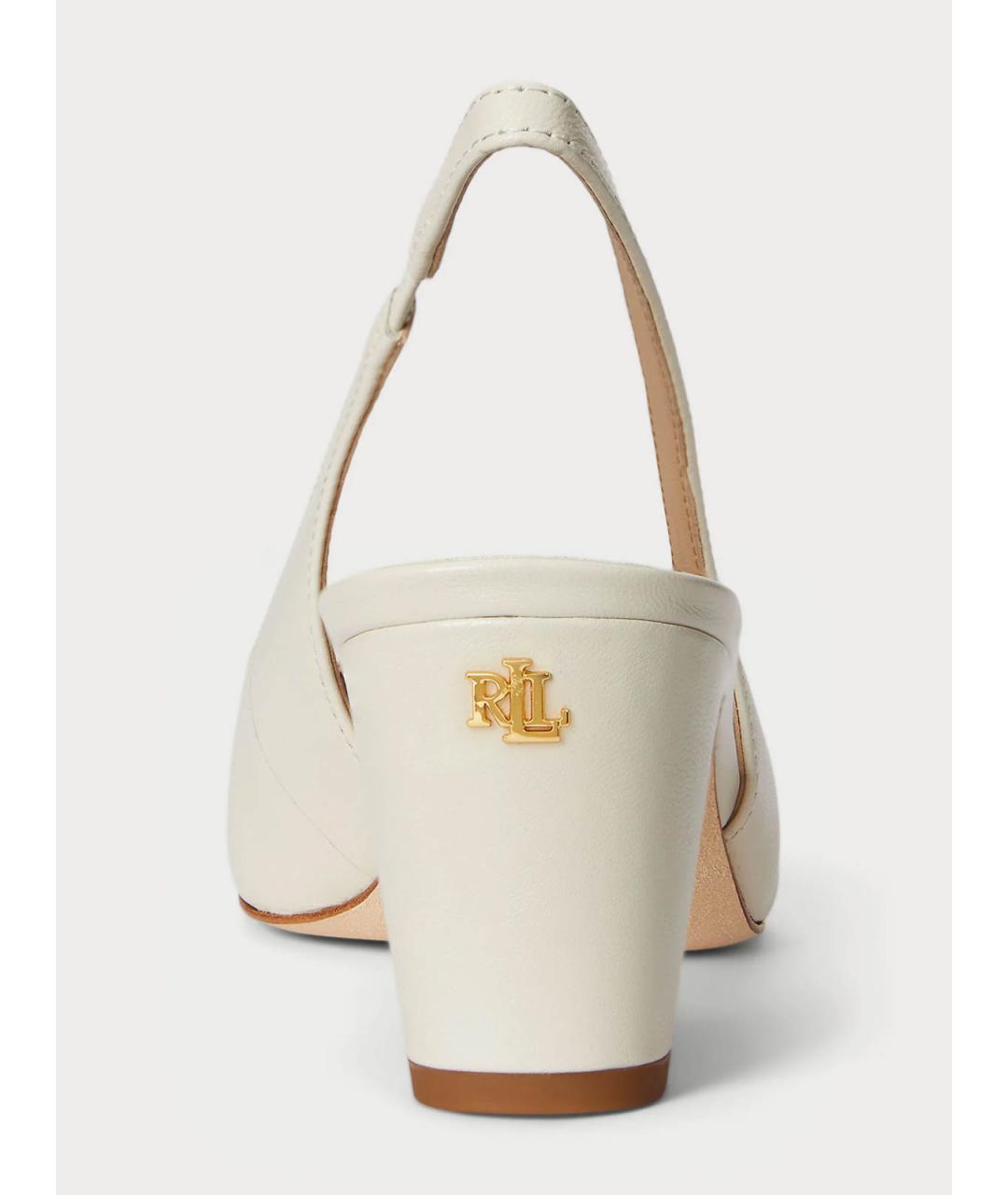 RALPH LAUREN Белые кожаные сандалии, фото 3