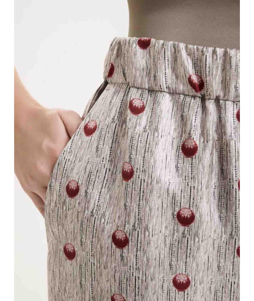 MAX MARA Бежевые хлопковые прямые брюки, фото 5