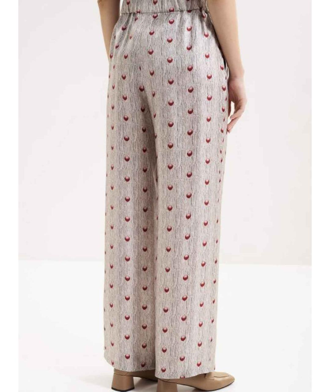 MAX MARA Бежевые хлопковые прямые брюки, фото 3