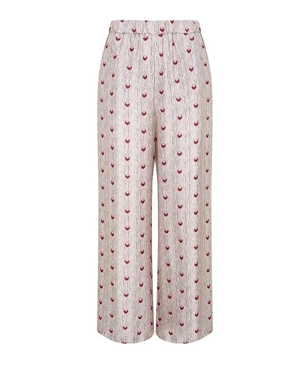 MAX MARA Бежевые хлопковые прямые брюки, фото 1