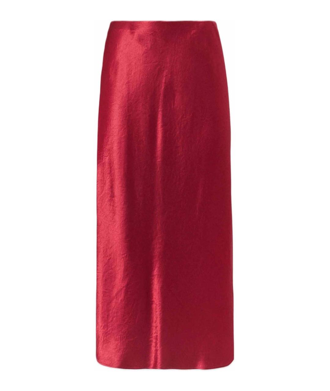 MAX MARA Бордовая ацетатная юбка миди, фото 1