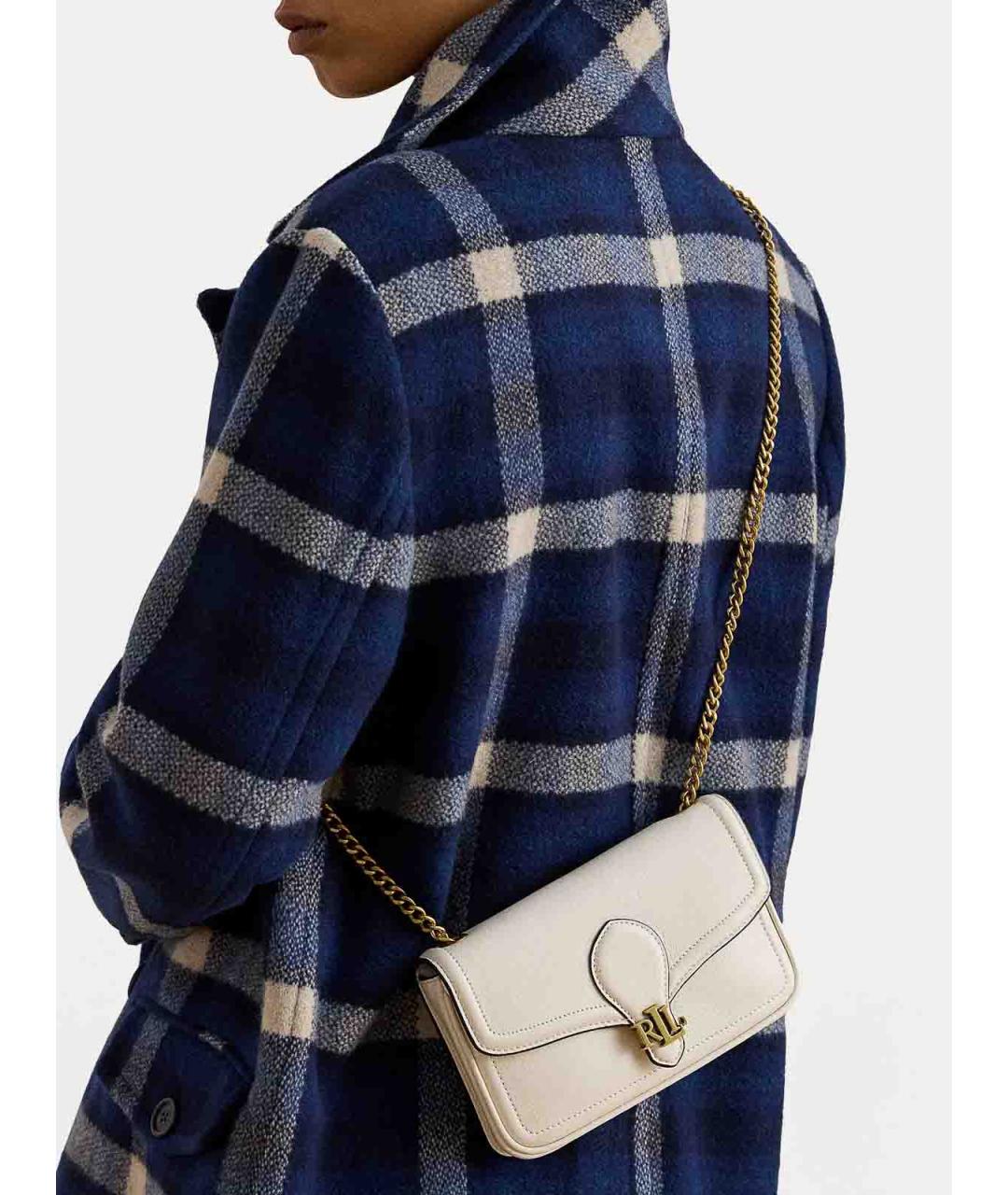 RALPH LAUREN Белый кожаный кошелек, фото 6