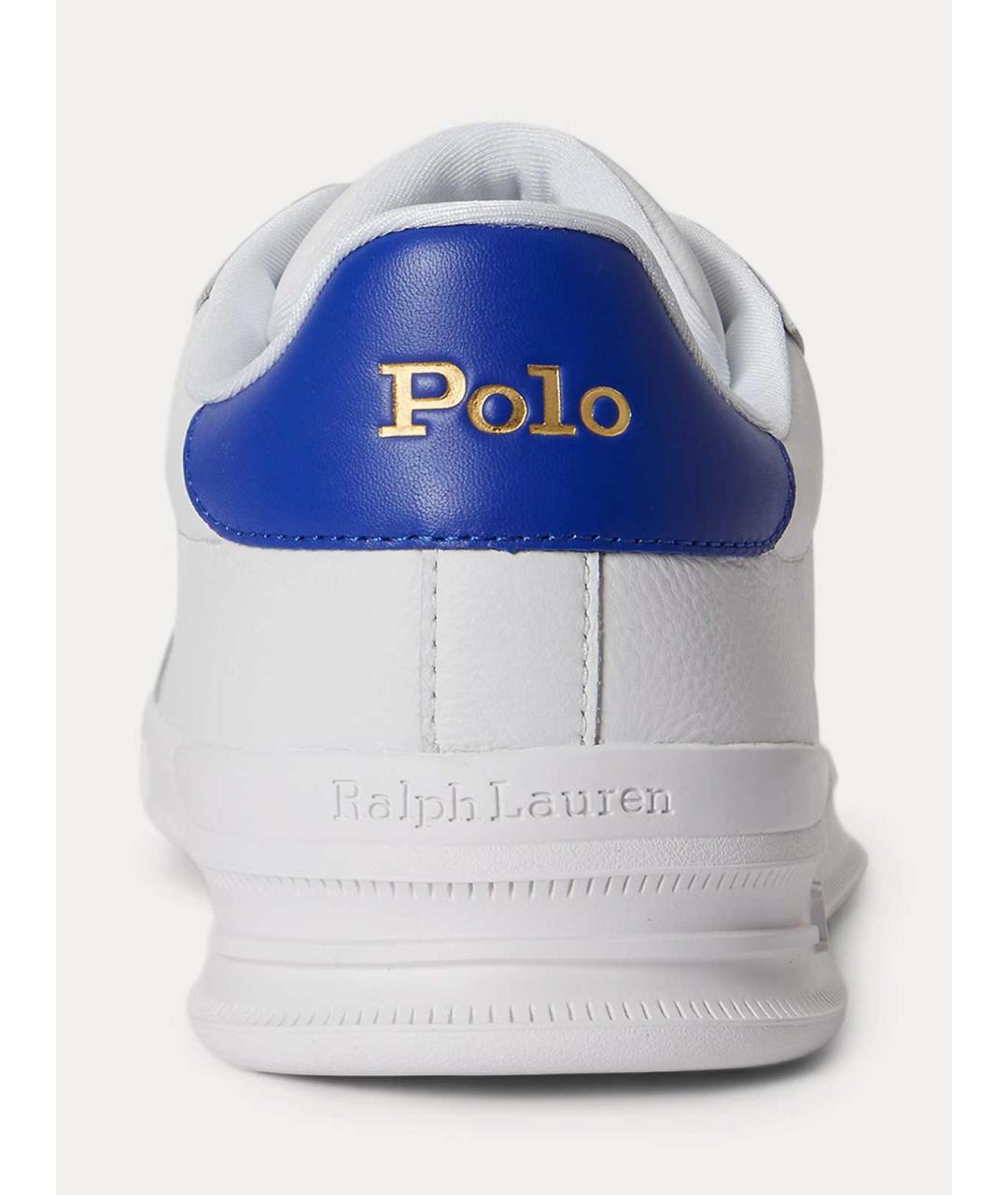 POLO RALPH LAUREN Белые кожаные низкие кроссовки / кеды, фото 3
