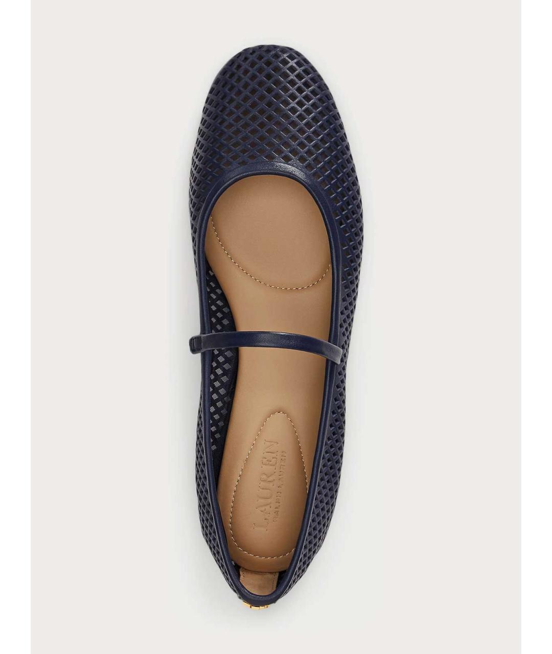 RALPH LAUREN Синие кожаные балетки, фото 4