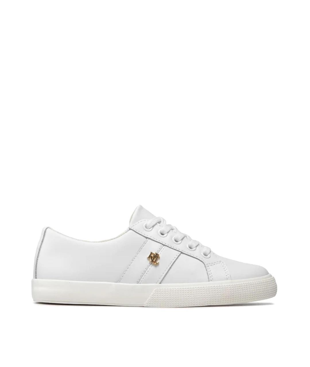 RALPH LAUREN Белые кожаные кроссовки, фото 1