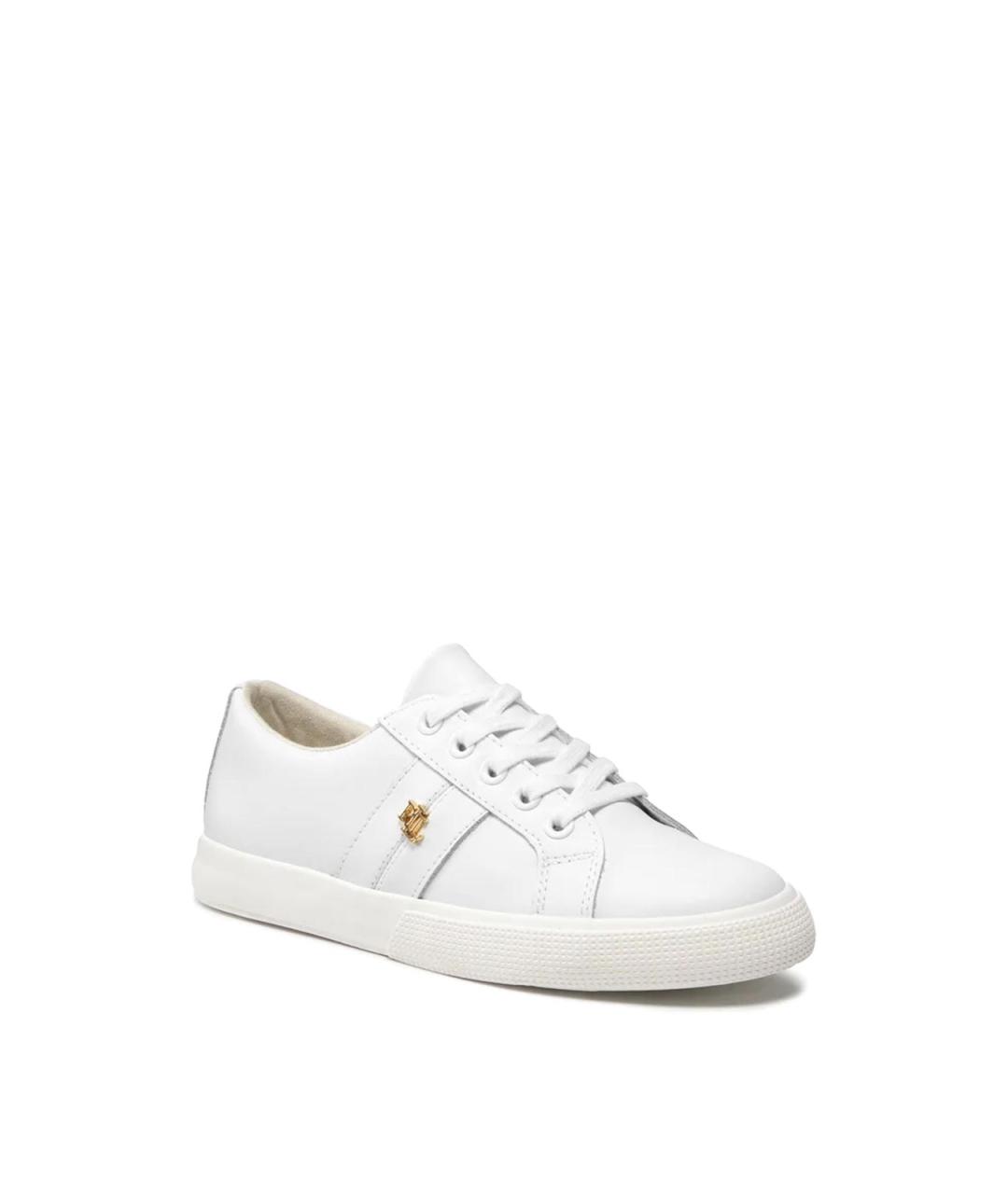 RALPH LAUREN Белые кожаные кроссовки, фото 2