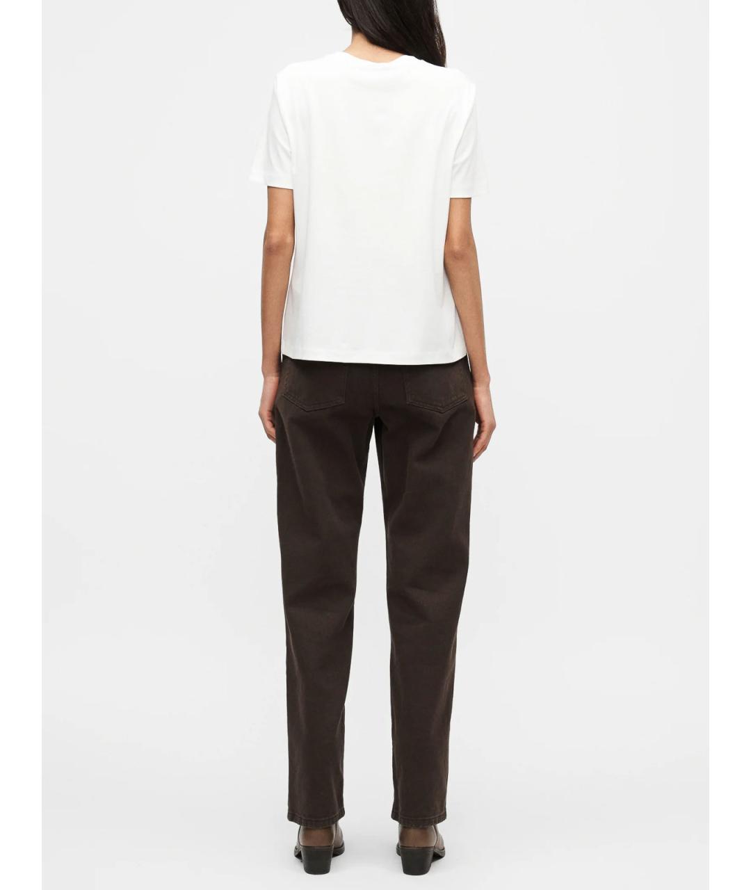 MAX MARA Белая хлопковая футболка, фото 4
