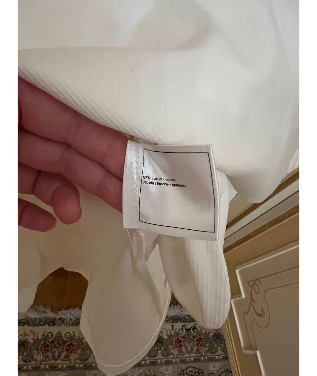 CHANEL PRE-OWNED Белая хлопковая юбка мини, фото 5