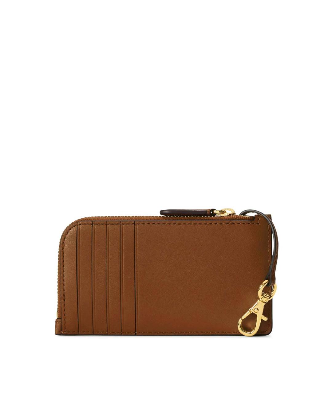 RALPH LAUREN Коричневый кожаный кошелек, фото 2