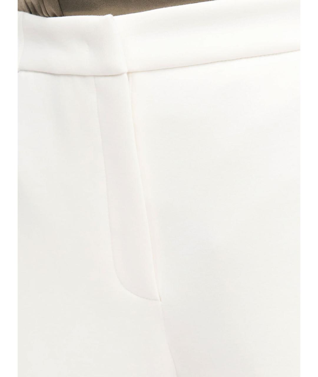 MAX MARA Белые хлопковые брюки широкие, фото 2