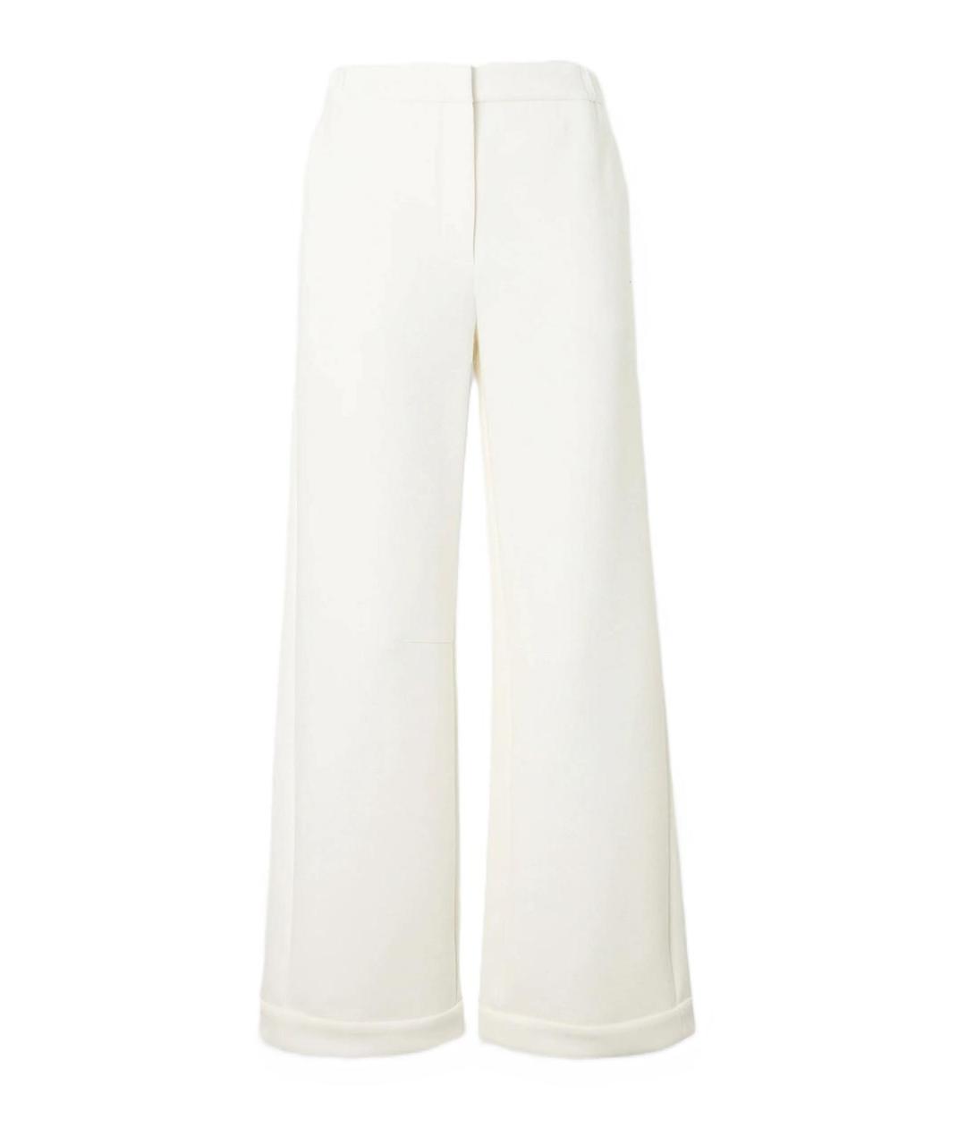 MAX MARA Белые хлопковые брюки широкие, фото 1