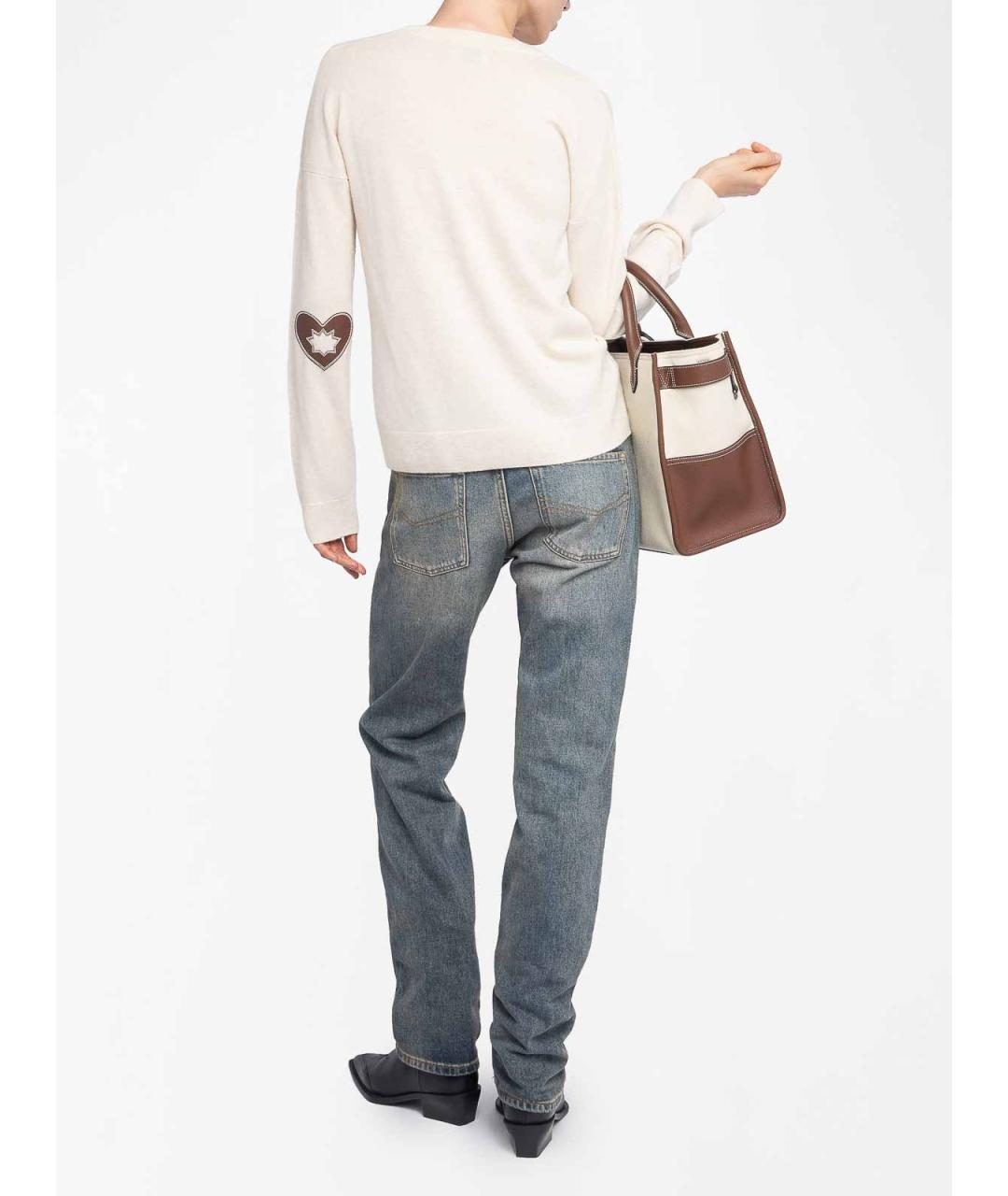 ZADIG & VOLTAIRE Бежевый шерстяной джемпер / свитер, фото 5