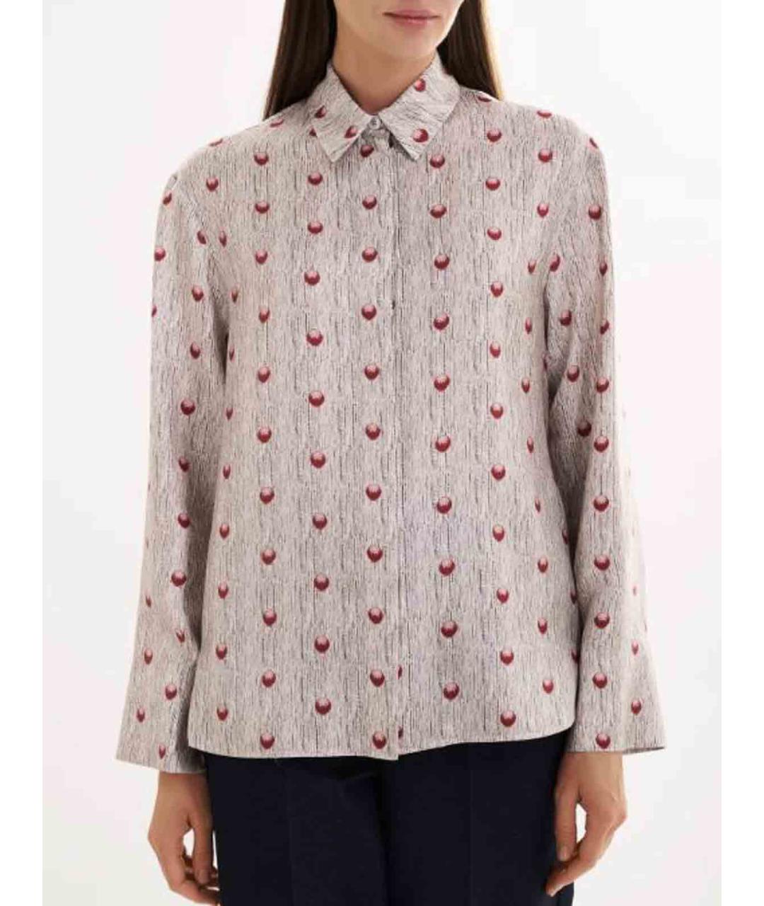 MAX MARA Бежевая шелковая рубашка, фото 2