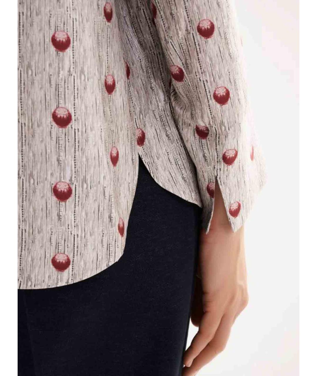 MAX MARA Бежевая шелковая рубашка, фото 4