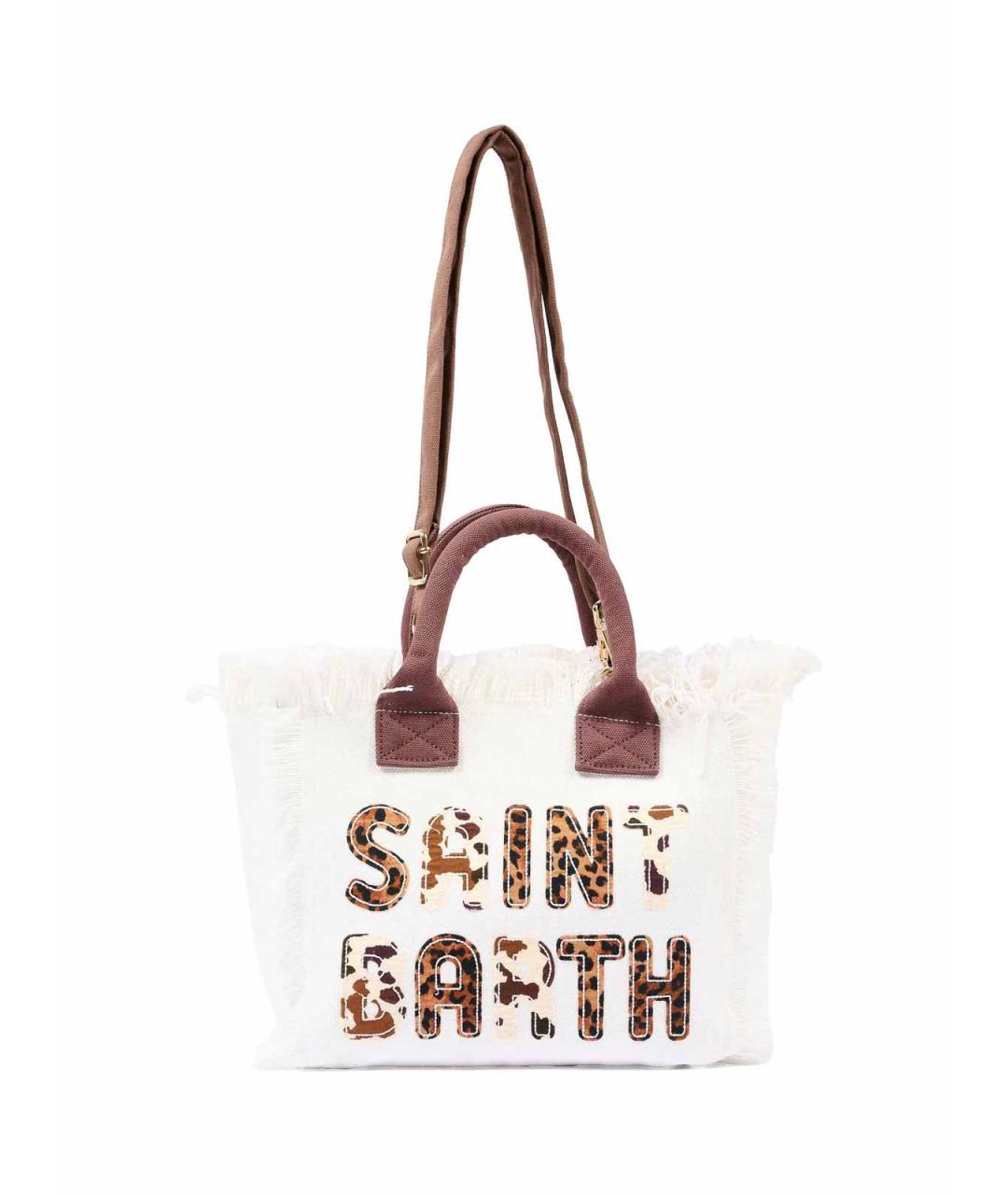 MC2 SAINT BARTH Белая хлопковая сумка тоут, фото 6