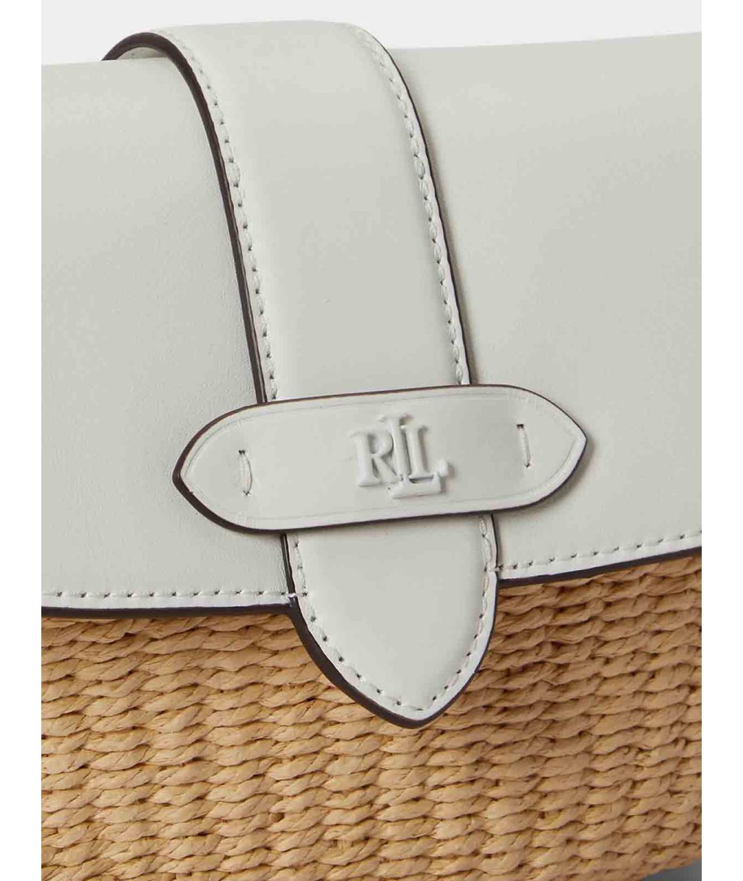 RALPH LAUREN Бежевая плетеная сумка через плечо, фото 4