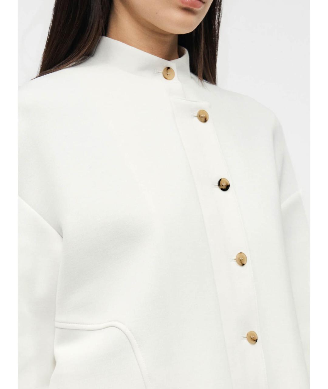 MAX MARA Белый хлопковый кардиган, фото 2