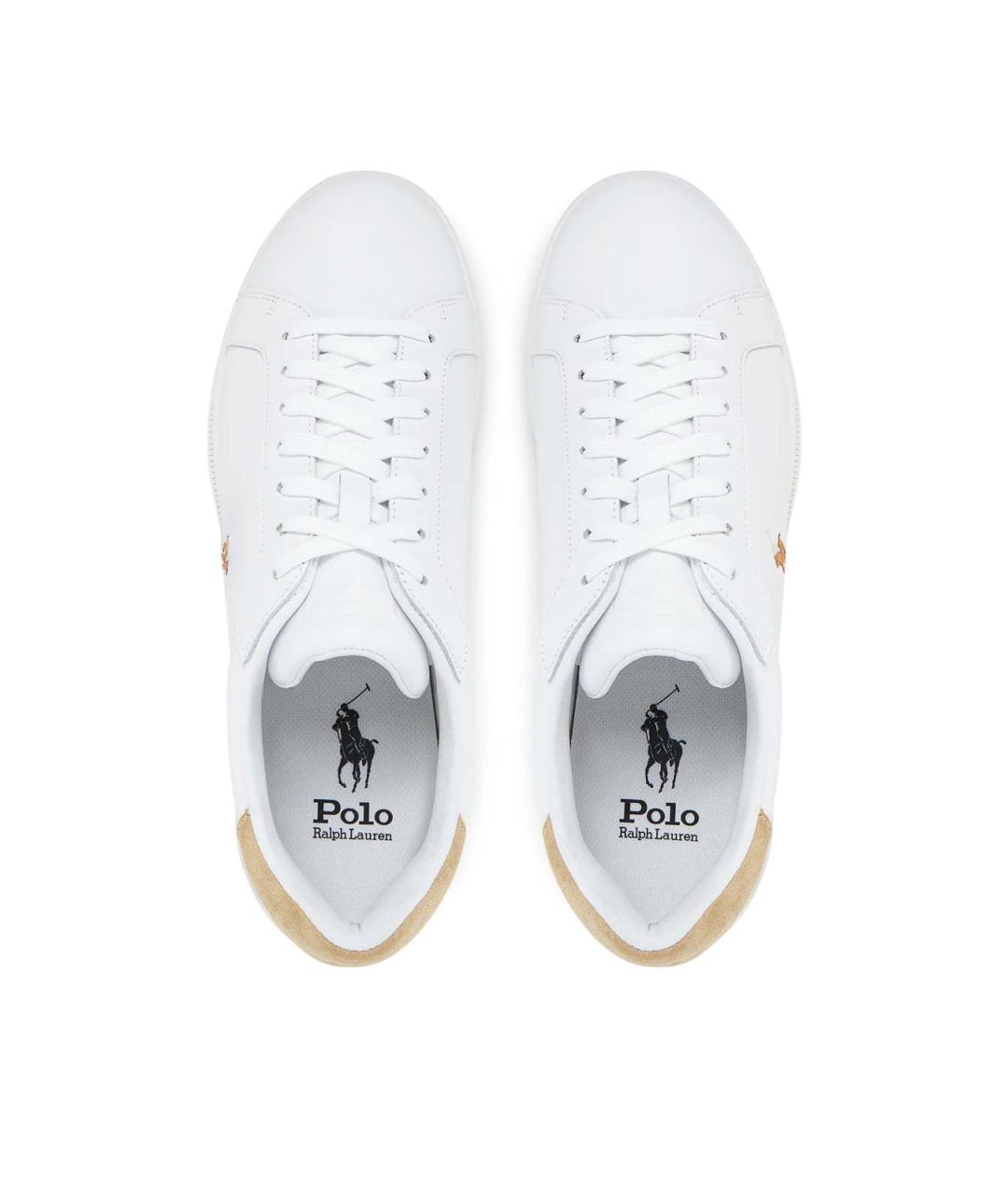 POLO RALPH LAUREN Белые кожаные кеды, фото 5