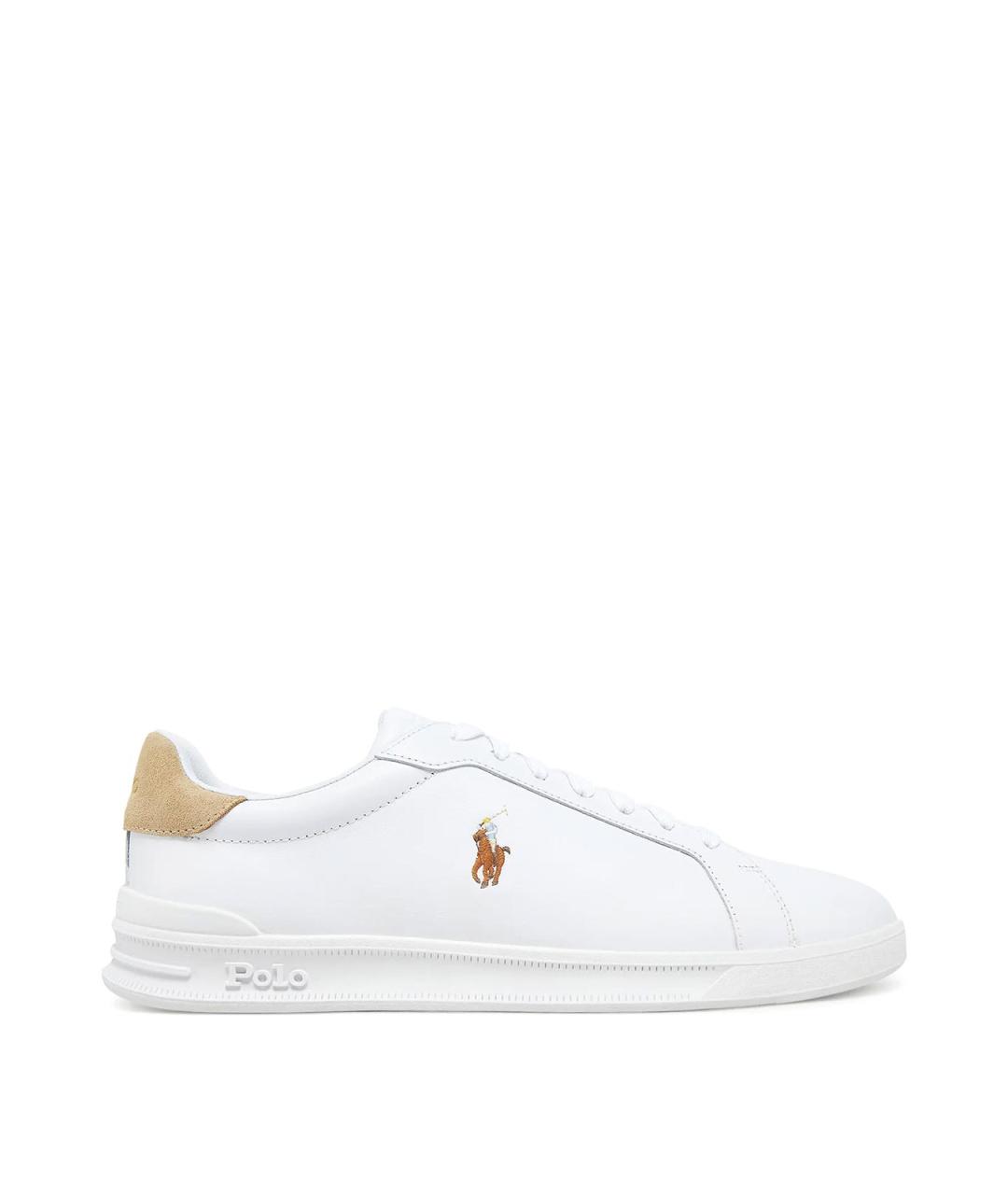 POLO RALPH LAUREN Белые кожаные кеды, фото 1