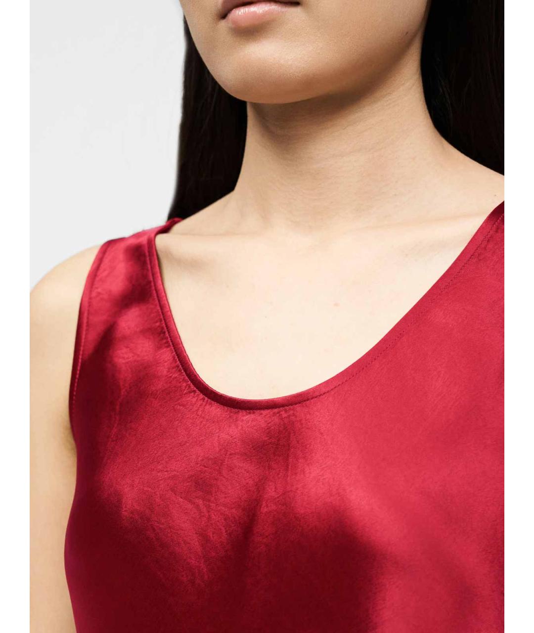 MAX MARA Бордовое ацетатное коктейльное платье, фото 2