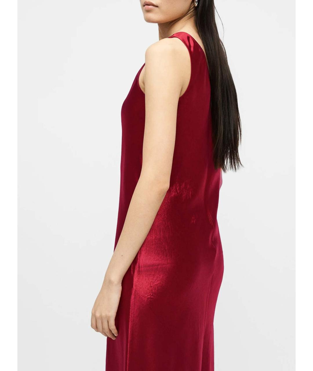 MAX MARA Бордовое ацетатное коктейльное платье, фото 6