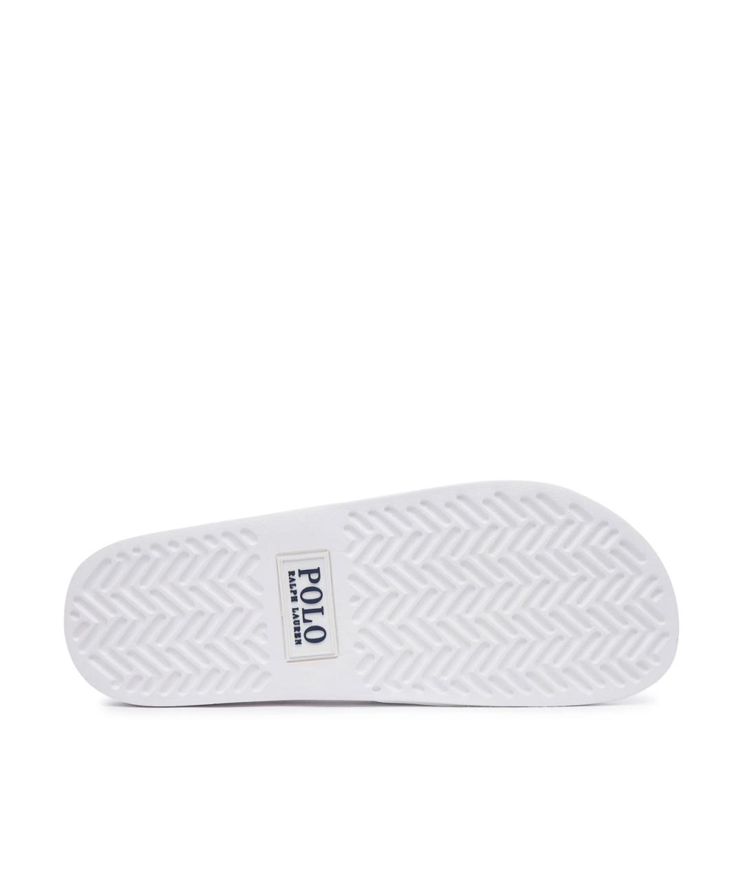POLO RALPH LAUREN Белые шлепанцы, фото 4