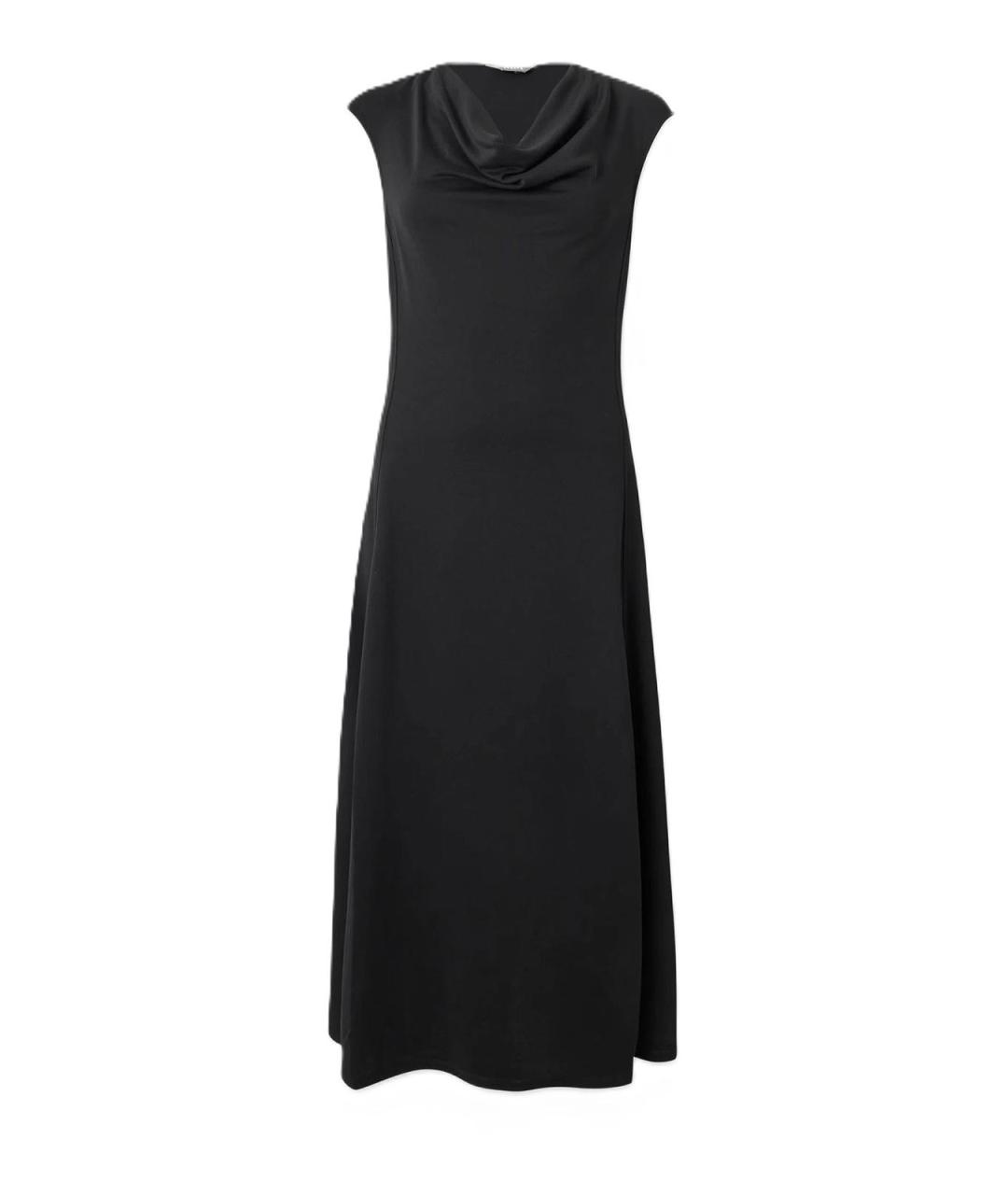 MAX MARA Черное модал коктейльное платье, фото 1