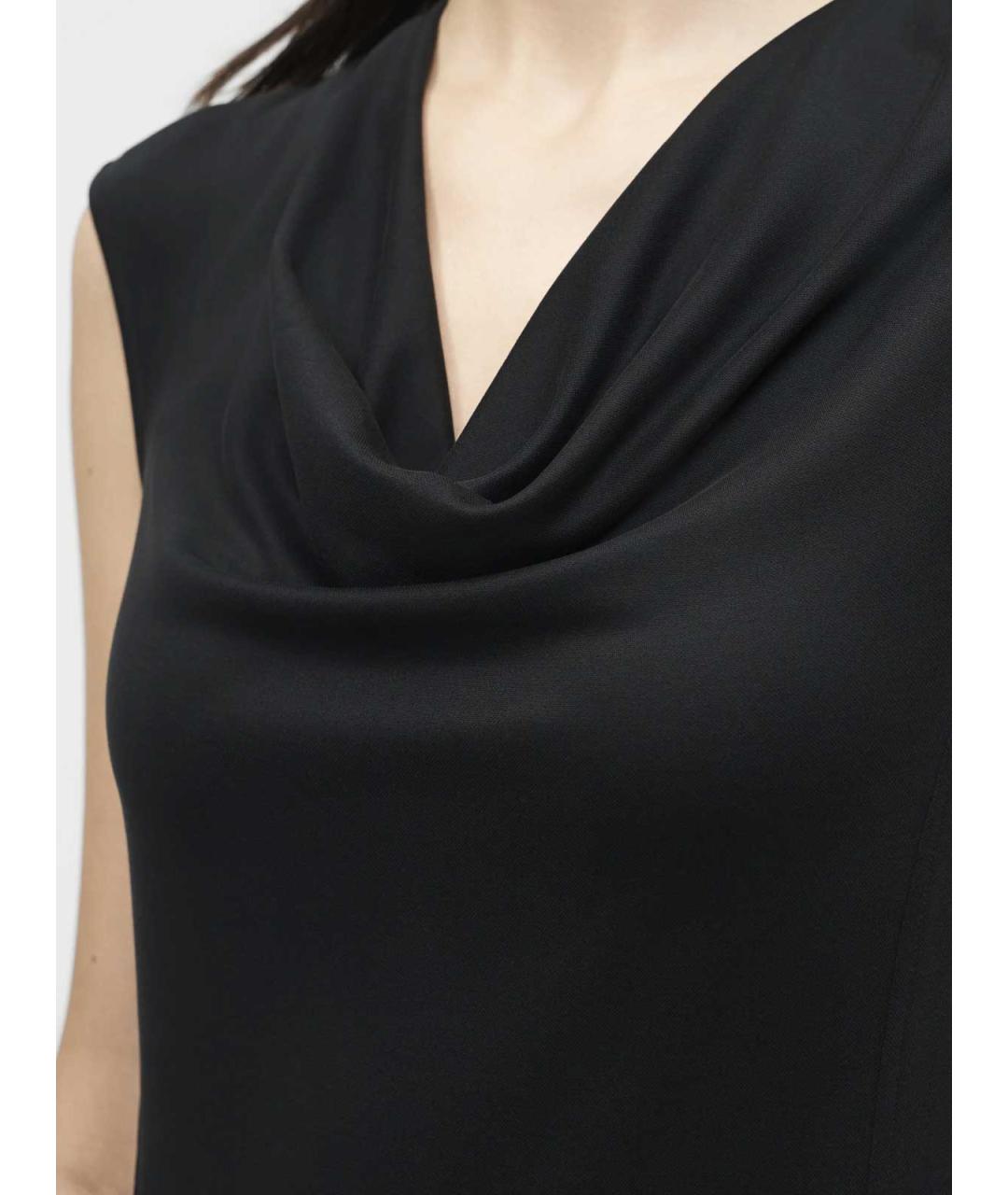 MAX MARA Черное модал коктейльное платье, фото 2