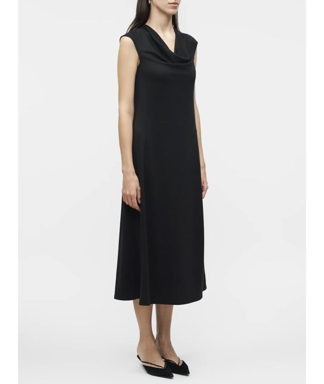 MAX MARA Черное модал коктейльное платье, фото 6