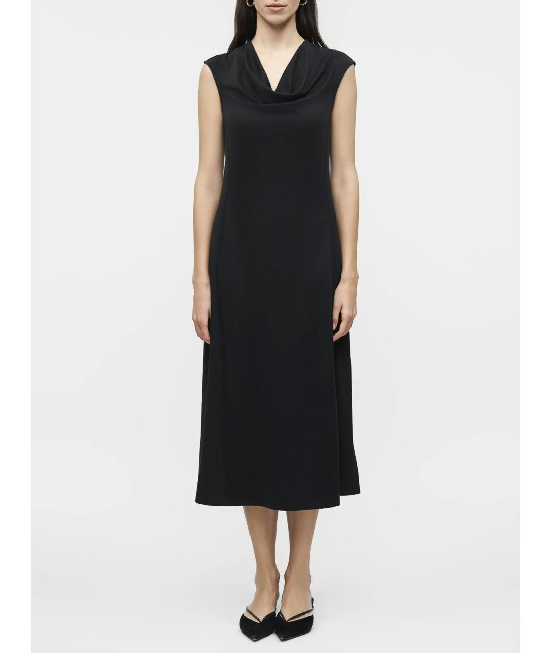 MAX MARA Черное модал коктейльное платье, фото 3
