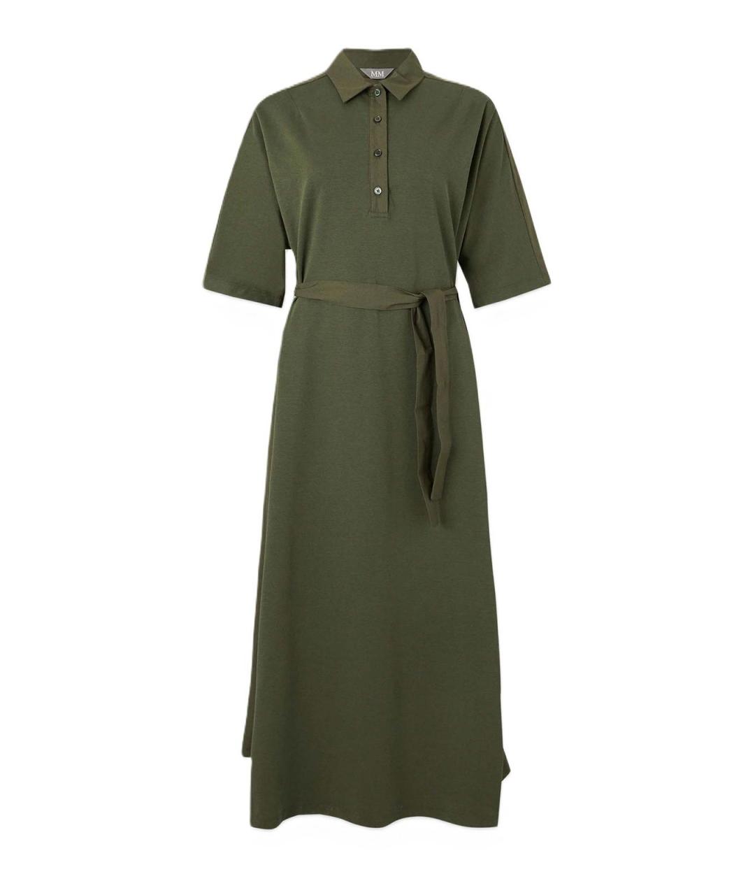 MAX MARA Зеленое хлопковое повседневное платье, фото 1