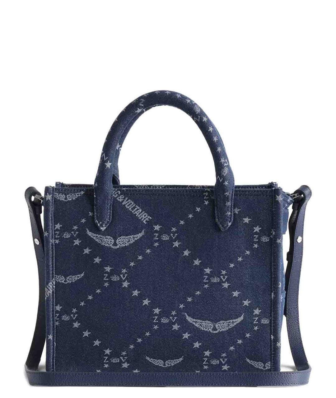 ZADIG & VOLTAIRE Синяя тканевая сумка тоут, фото 6