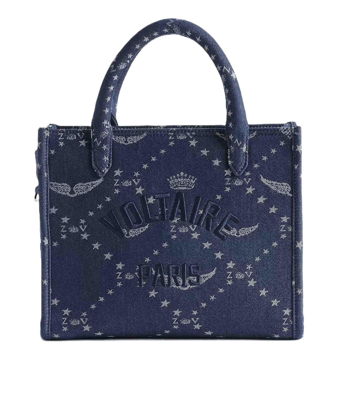ZADIG & VOLTAIRE Синяя тканевая сумка тоут, фото 1