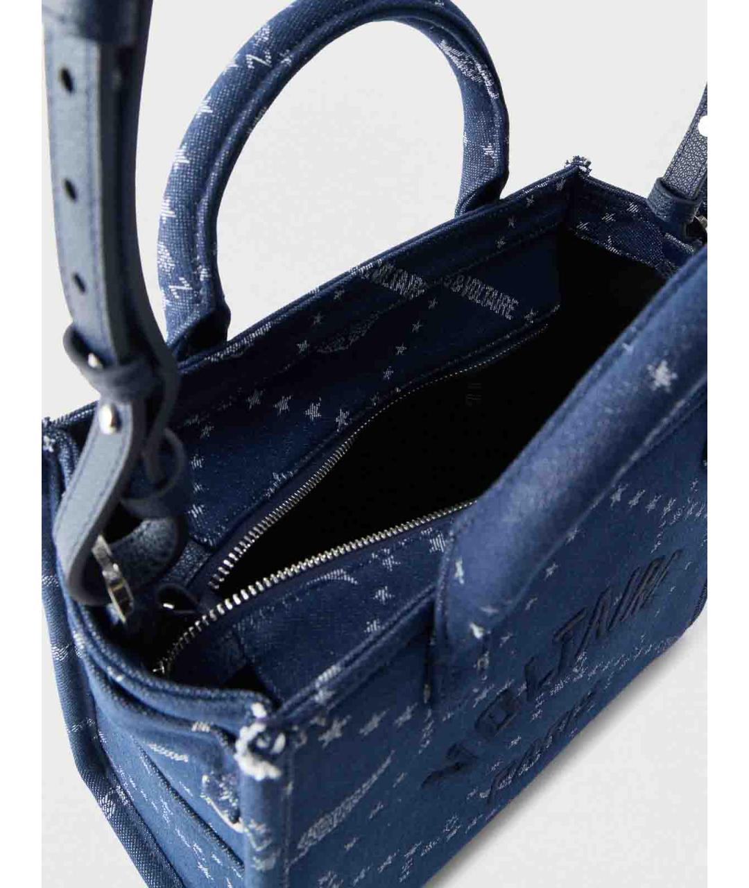 ZADIG & VOLTAIRE Синяя тканевая сумка тоут, фото 5
