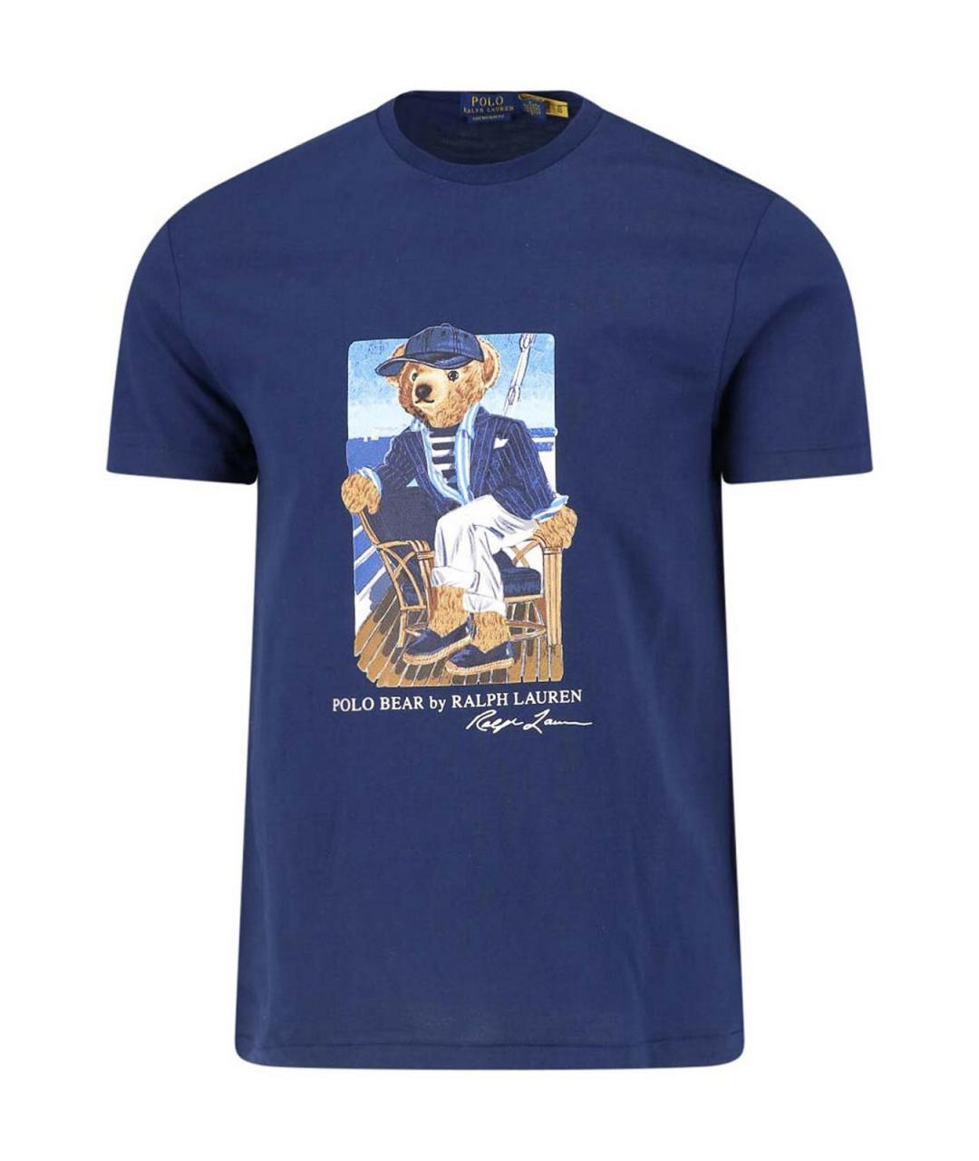 POLO RALPH LAUREN Синяя хлопковая футболка, фото 1