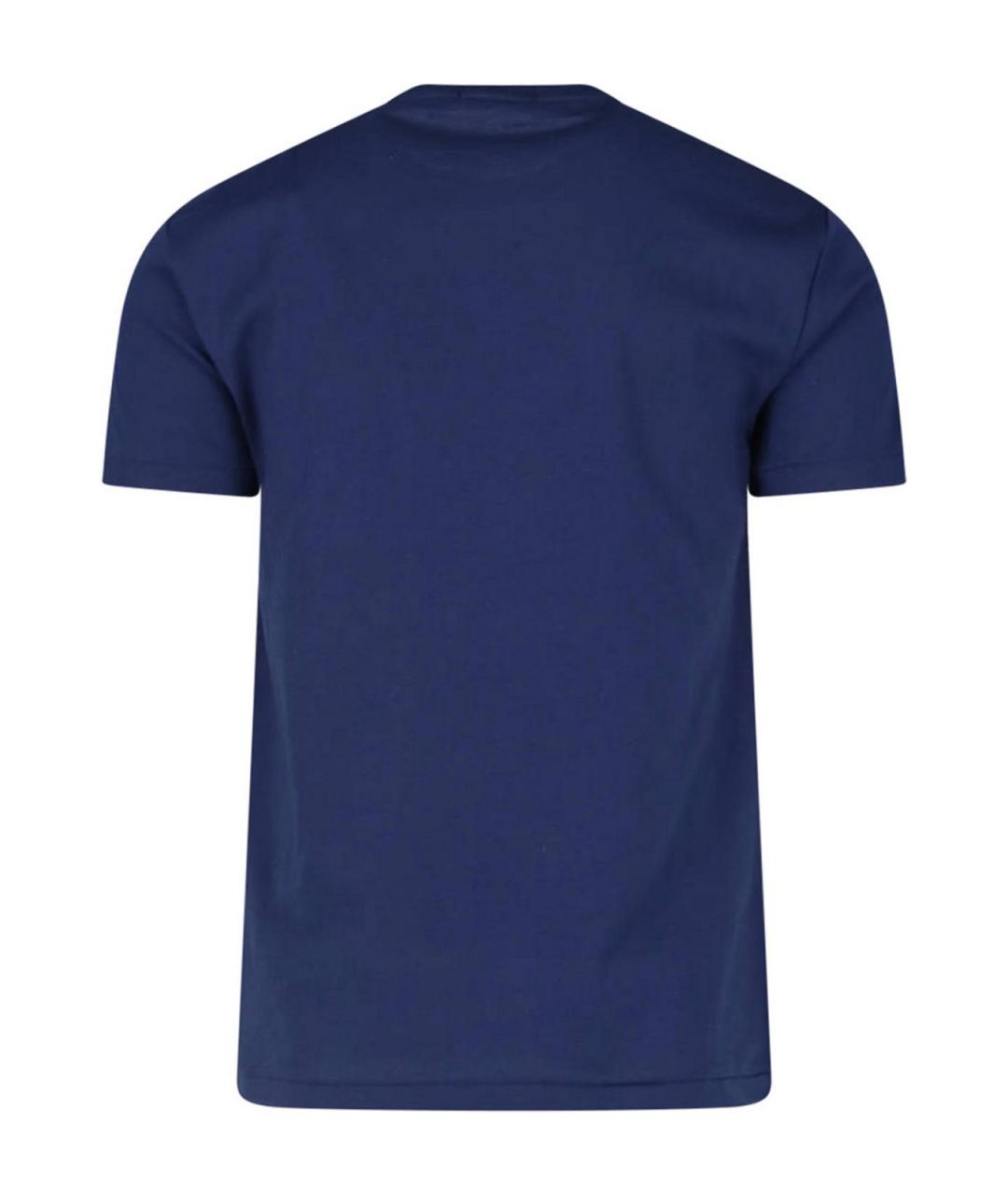 POLO RALPH LAUREN Синяя хлопковая футболка, фото 2