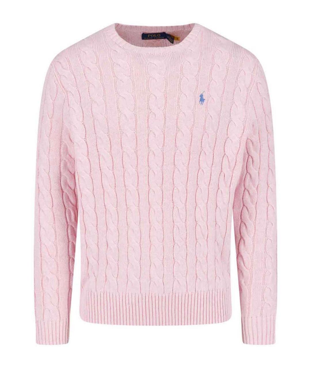 POLO RALPH LAUREN Розовый хлопковый джемпер / свитер, фото 1