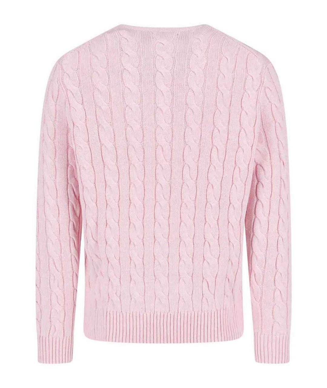 POLO RALPH LAUREN Розовый хлопковый джемпер / свитер, фото 2