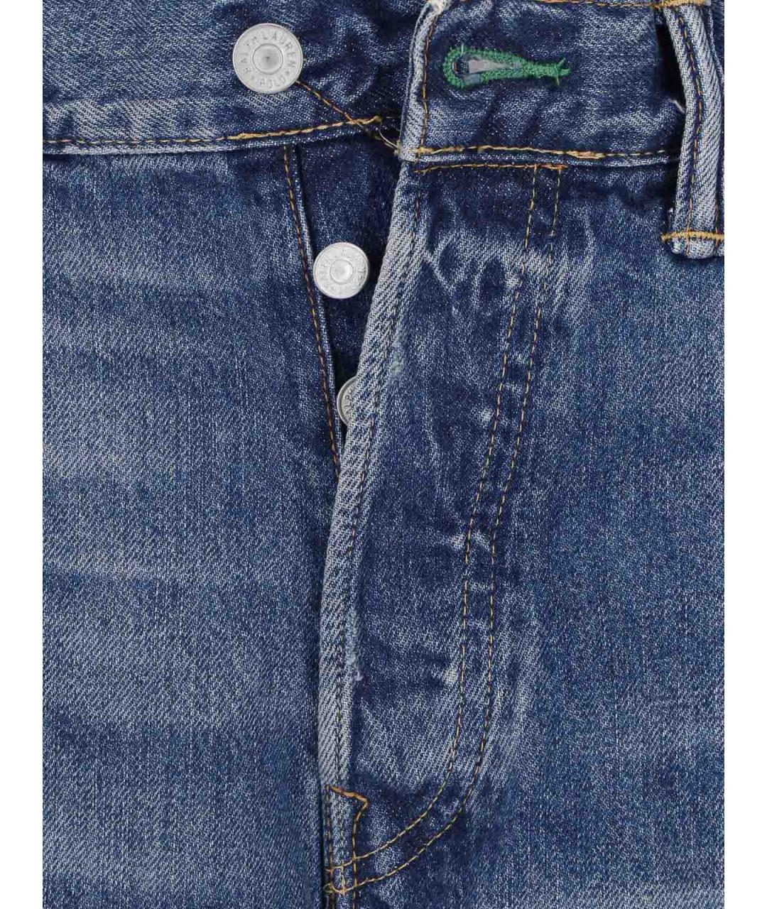 POLO RALPH LAUREN Синие хлопковые прямые джинсы, фото 4