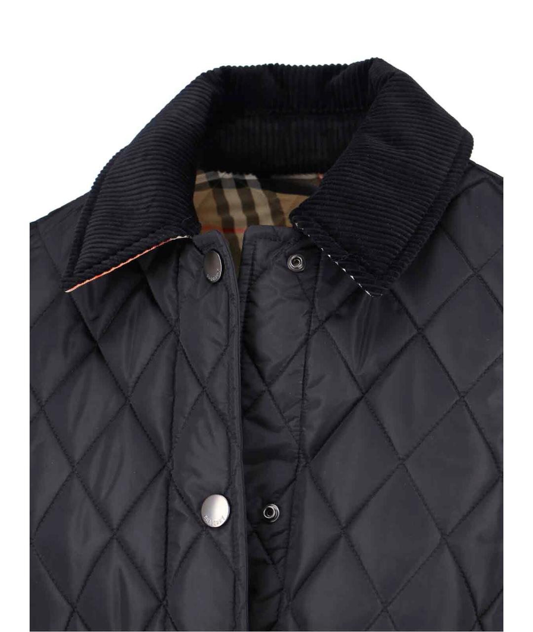 BURBERRY Черная полиамидовая куртка, фото 4