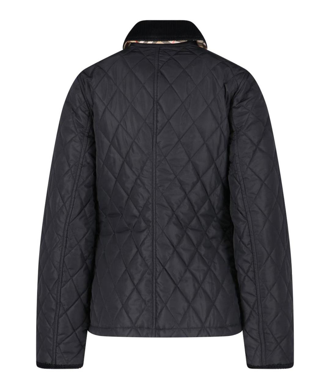 BURBERRY Черная полиамидовая куртка, фото 2