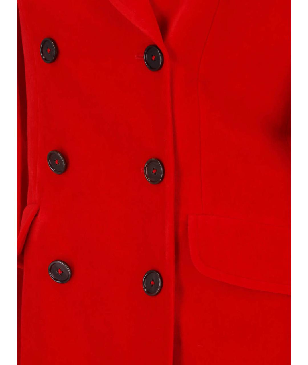 JIL SANDER Красное хлопковое пальто, фото 4