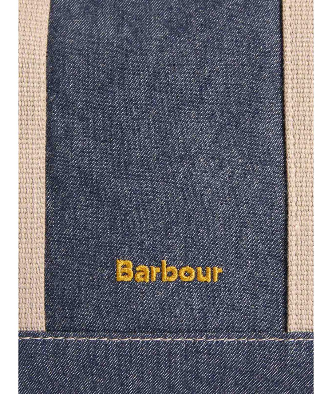 BARBOUR Синяя тканевая сумка тоут, фото 4