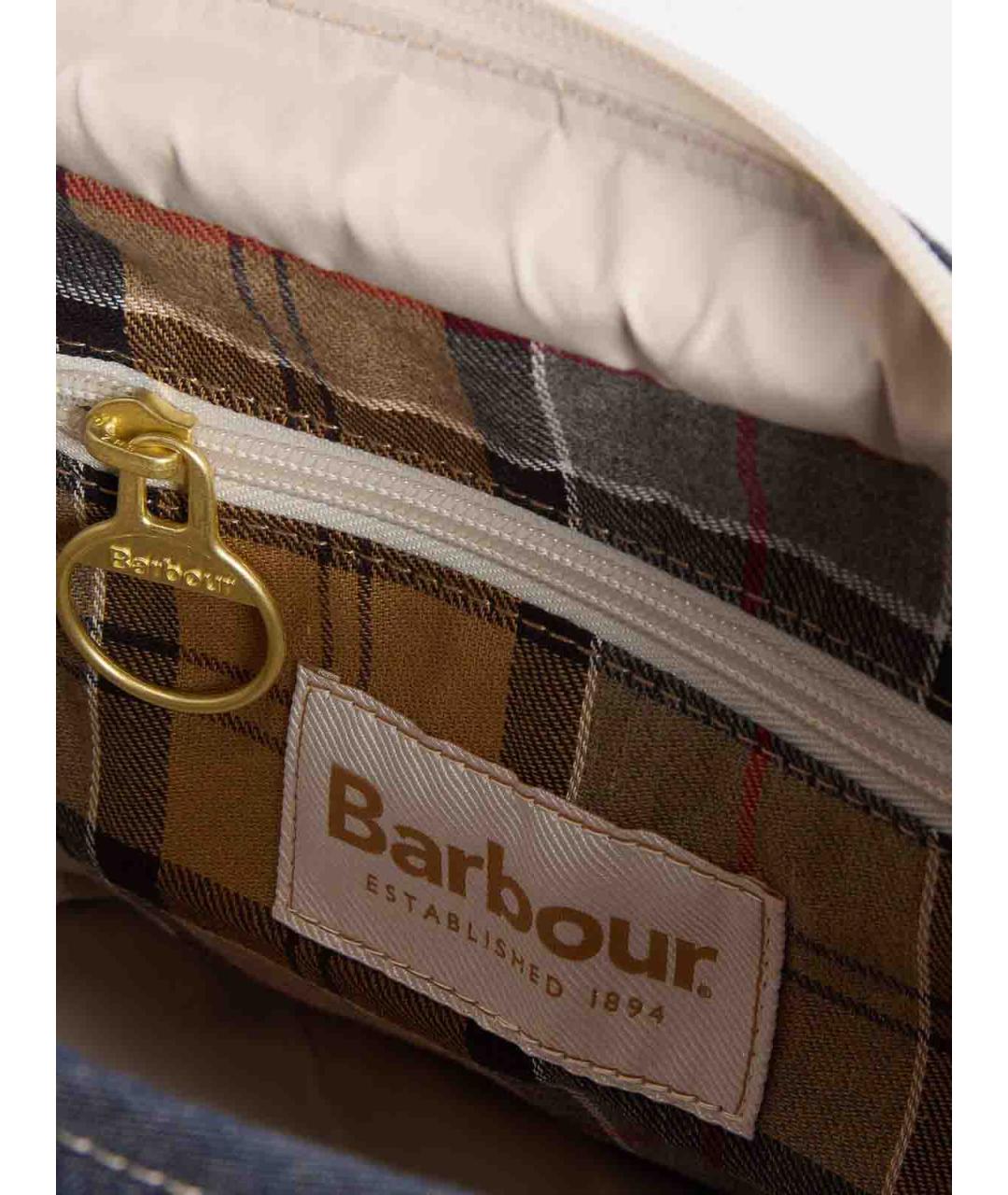 BARBOUR Синяя тканевая сумка тоут, фото 7
