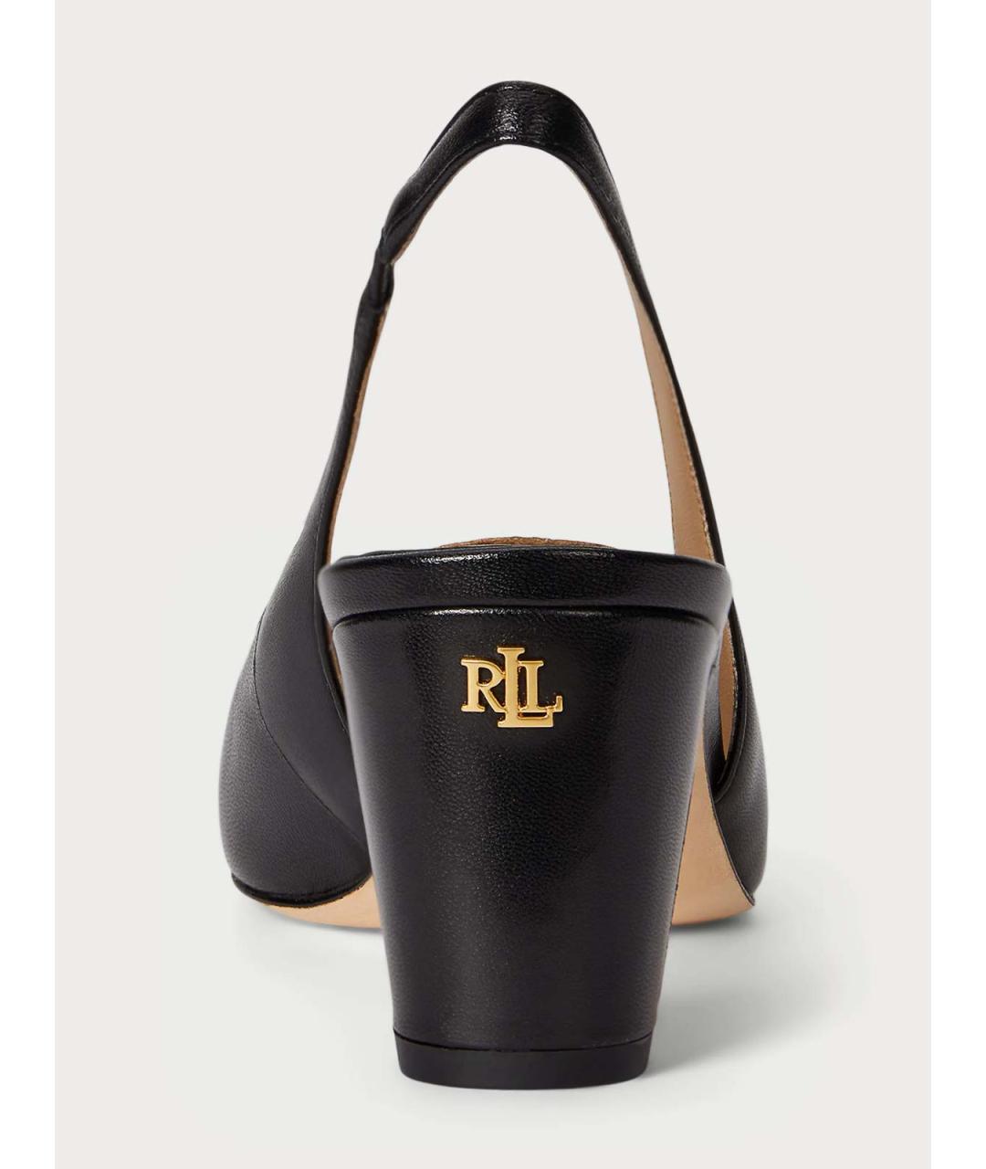 RALPH LAUREN Черные кожаные туфли, фото 3