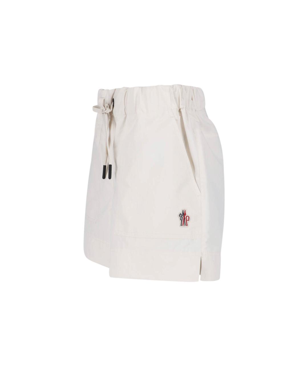 MONCLER Белые полиэстеровые шорты, фото 3