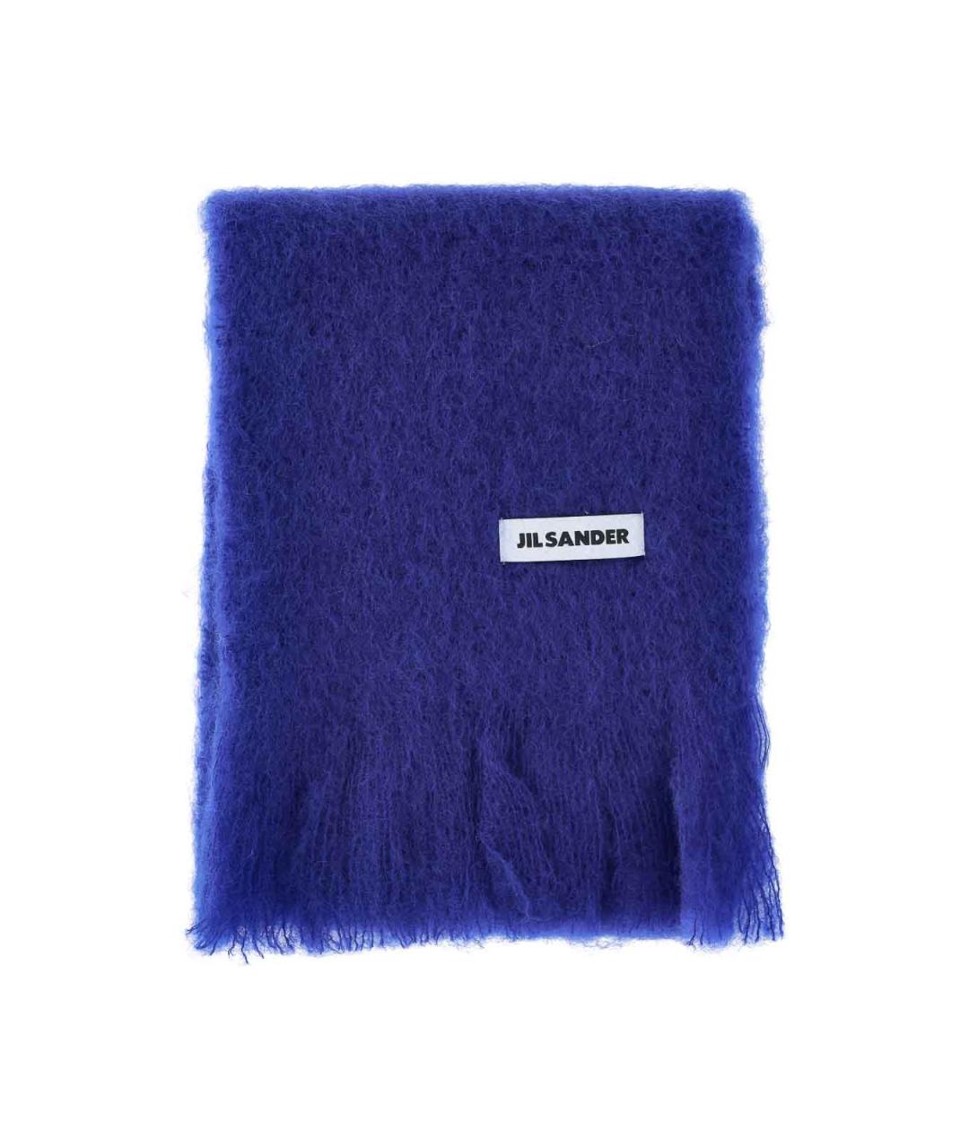 JIL SANDER Синий шарф, фото 2