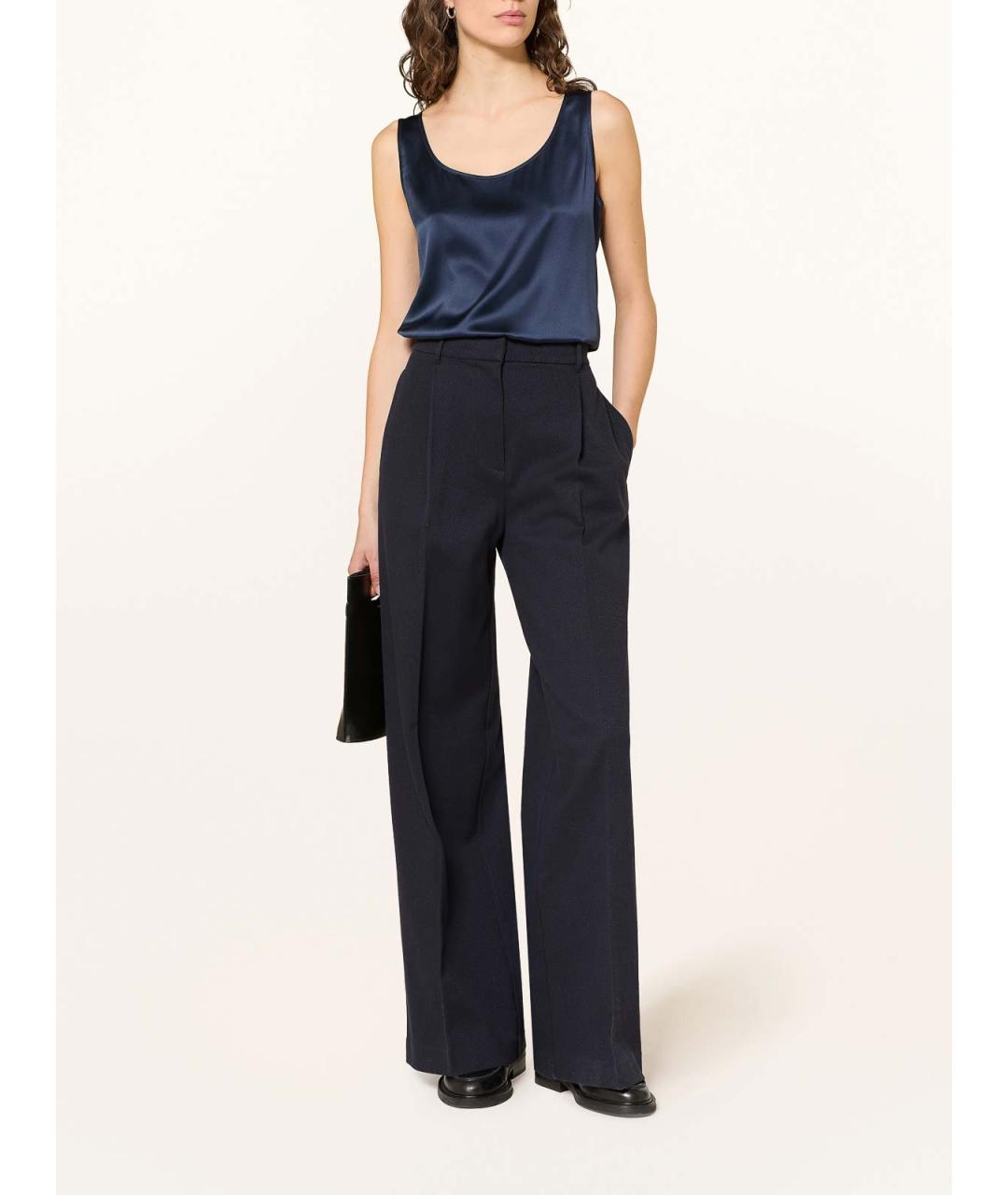 MAX MARA Синяя шелковая майка, фото 2