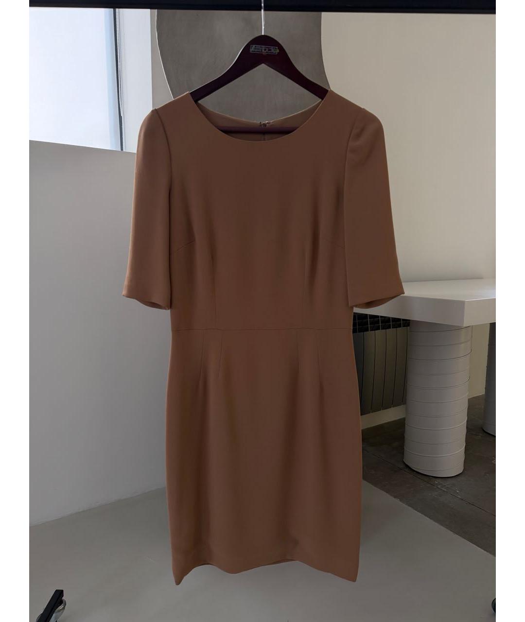 DOLCE&GABBANA Бежевое вискозное повседневное платье, фото 3